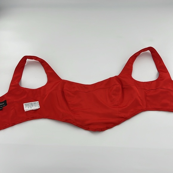 Bardot Mini Corset Bustier in Fire Red size 6 cropped bohemian - Picture 7 of 7